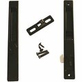 G.A.S. Hardware Sliding Glass Patio Door Handle Set, Flush Mount, Non-Keyed, S Cam, Nite-Lock, 6-5/8in Screw Holes DL-502-BLACK